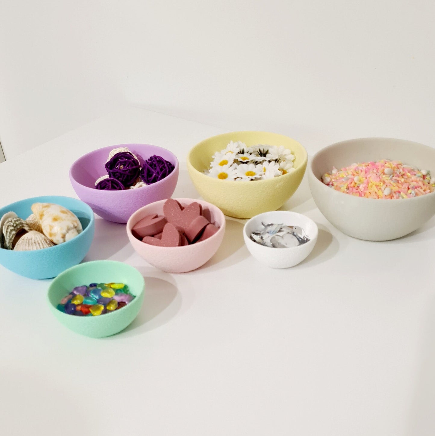 Pastel Textured Stacking Play Bowls