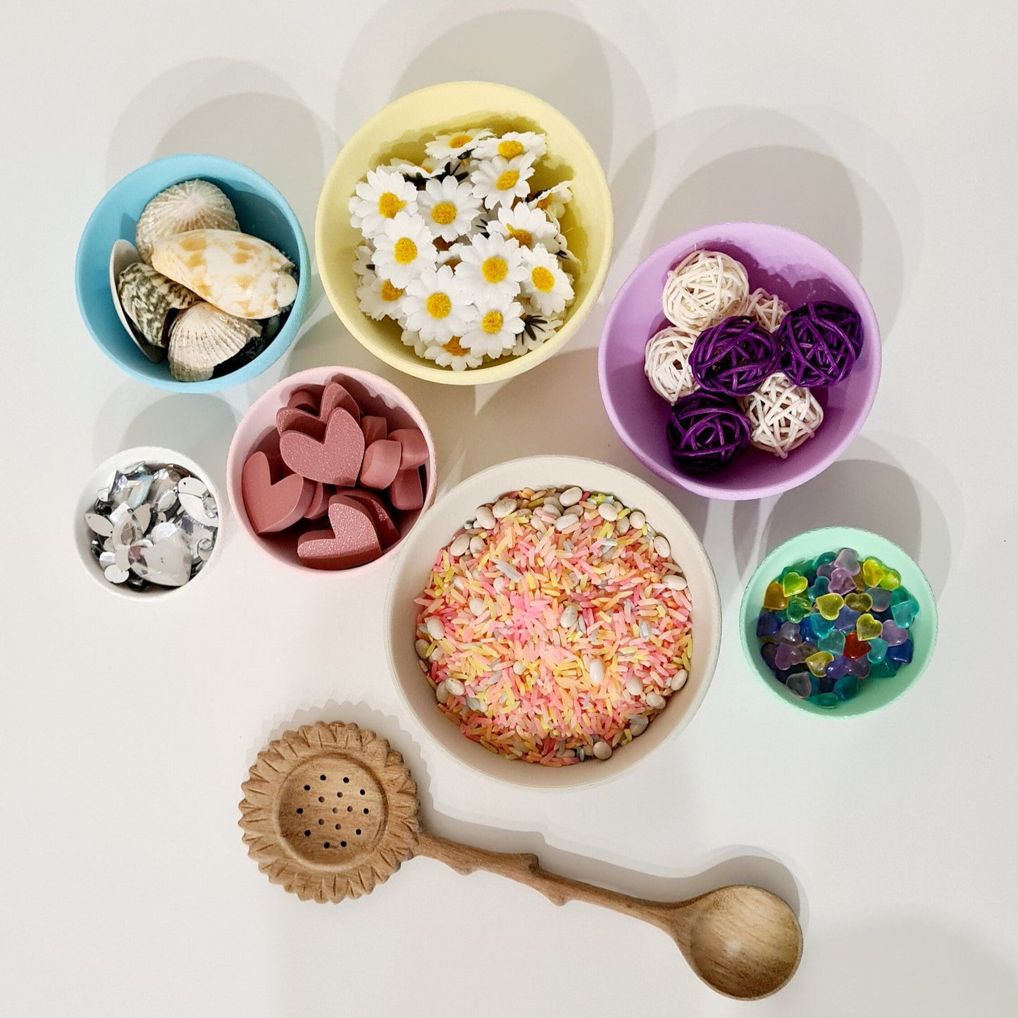 Pastel Textured Stacking Play Bowls
