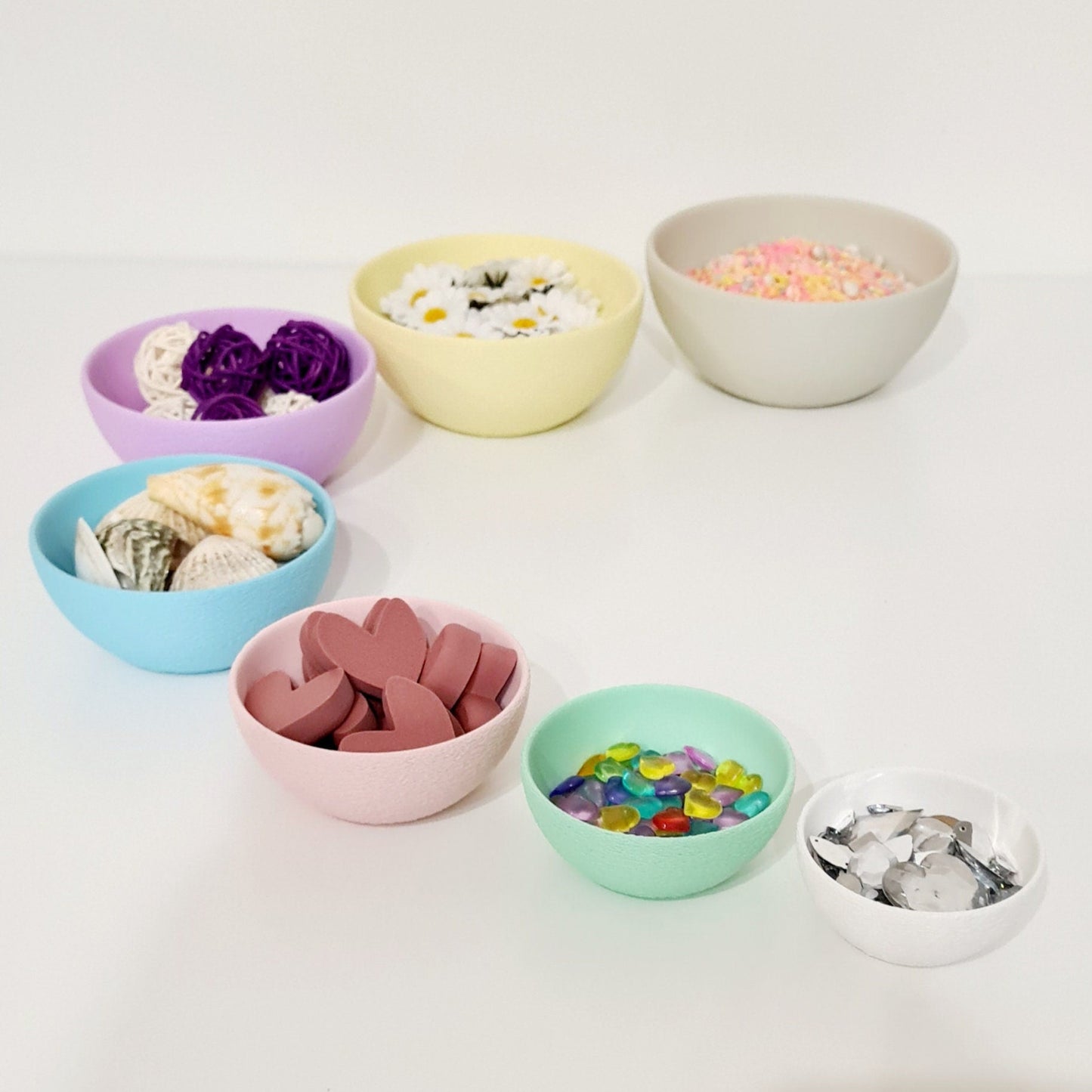 Pastel Textured Stacking Play Bowls