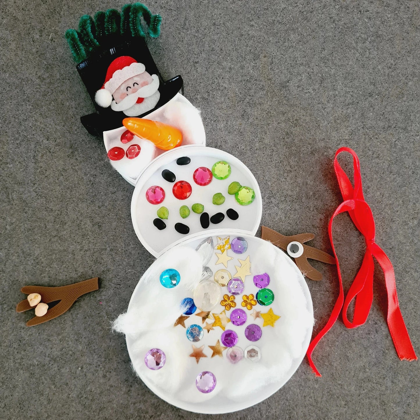 Snowman Puzzle & Play Tray