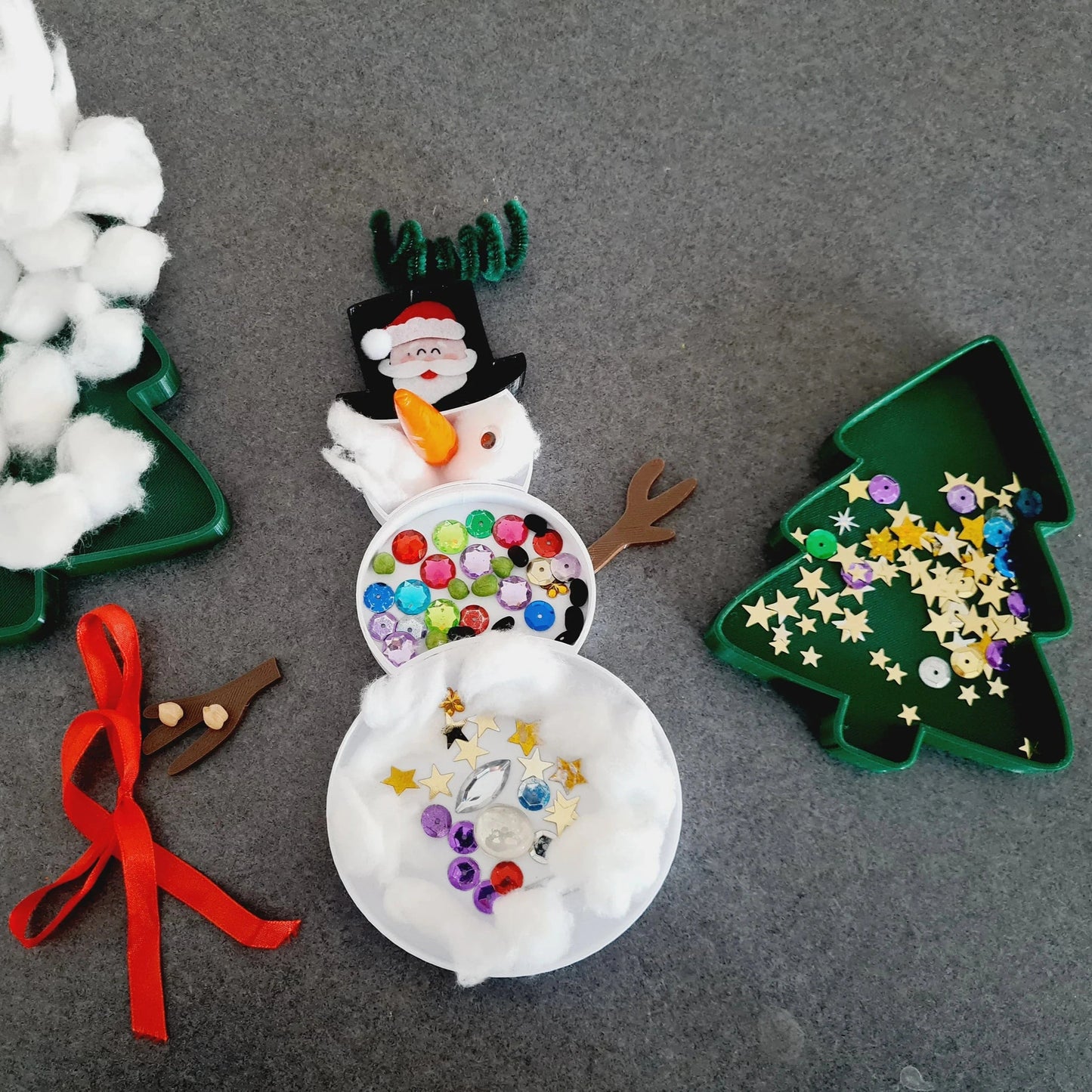 Snowman Puzzle & Play Tray