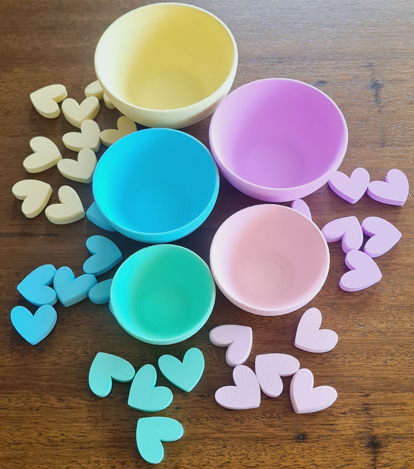 Heart counters 10pcs