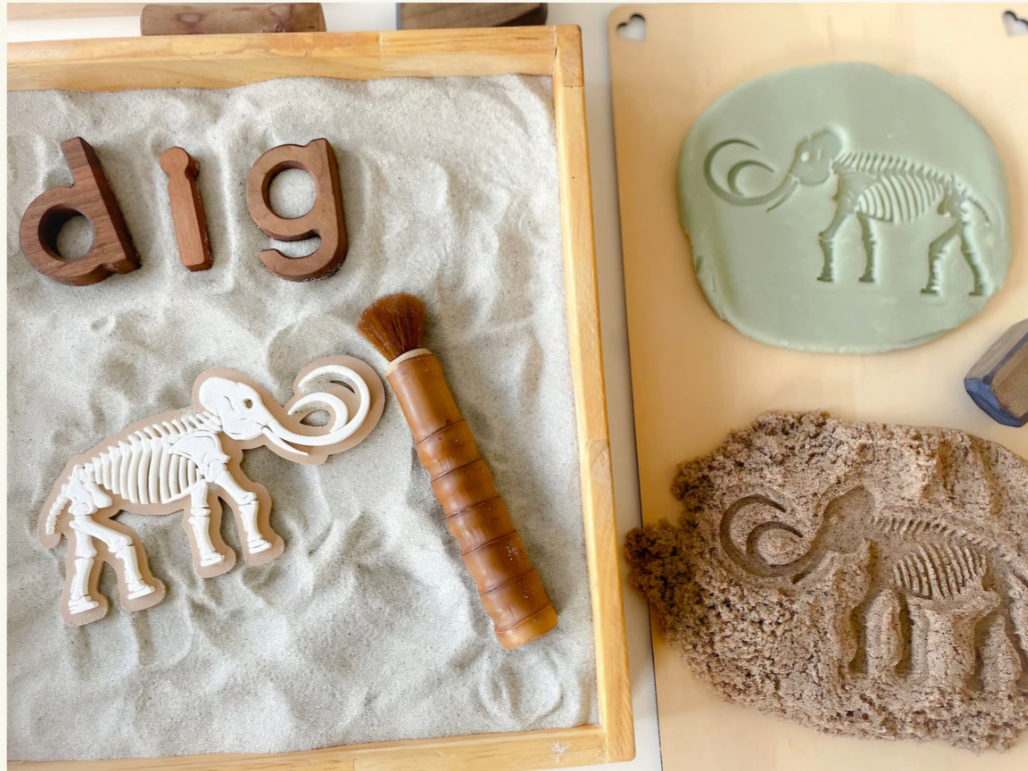 Prehistoric Fossils for Sensory Play