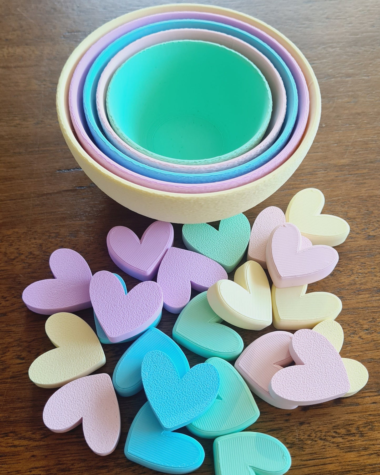 Heart counters 10pcs