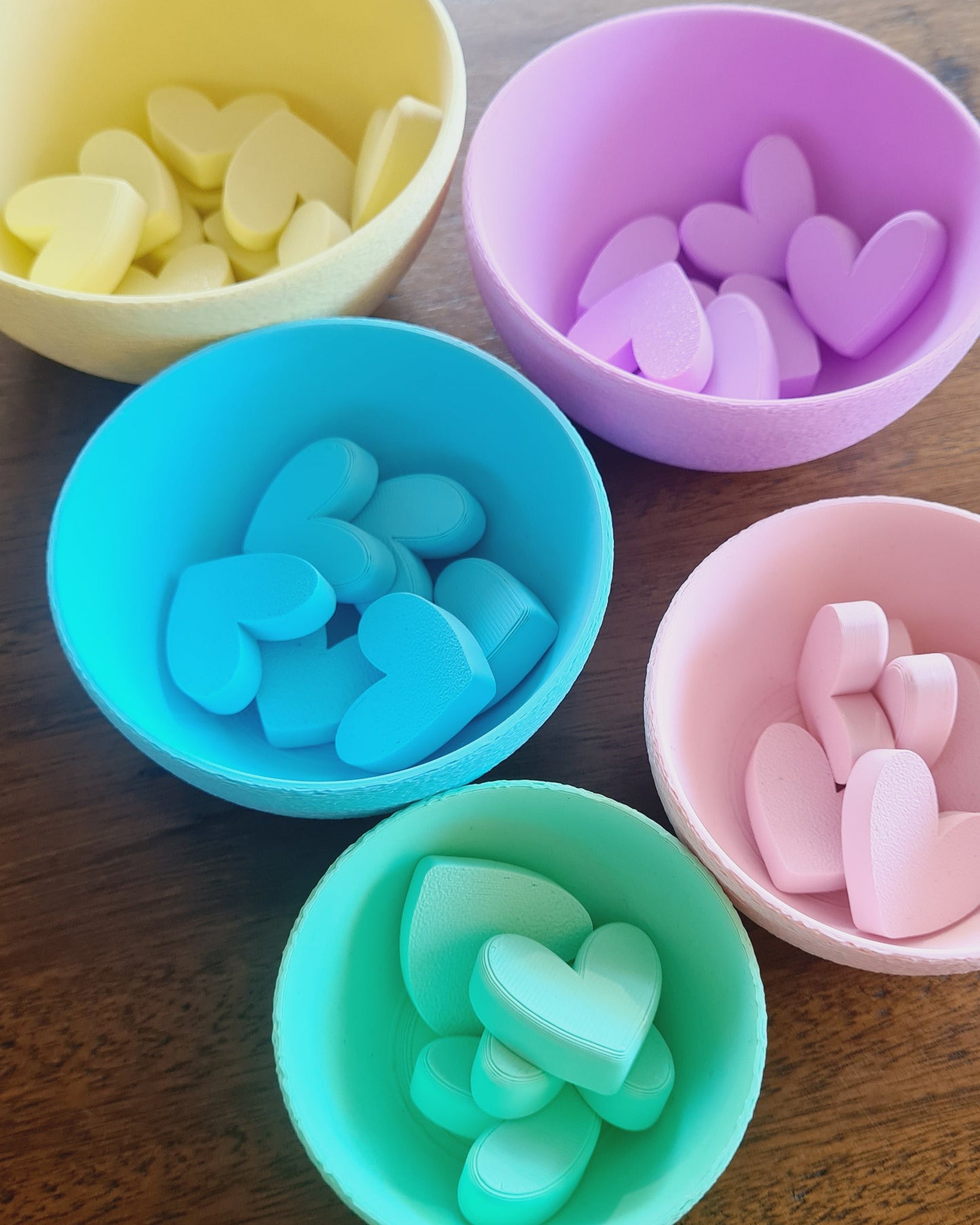 Heart counters 10pcs