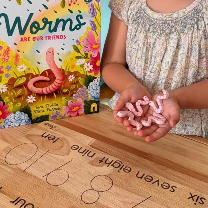 Earth worm(6) & Snail(4) Counters - 10pcs