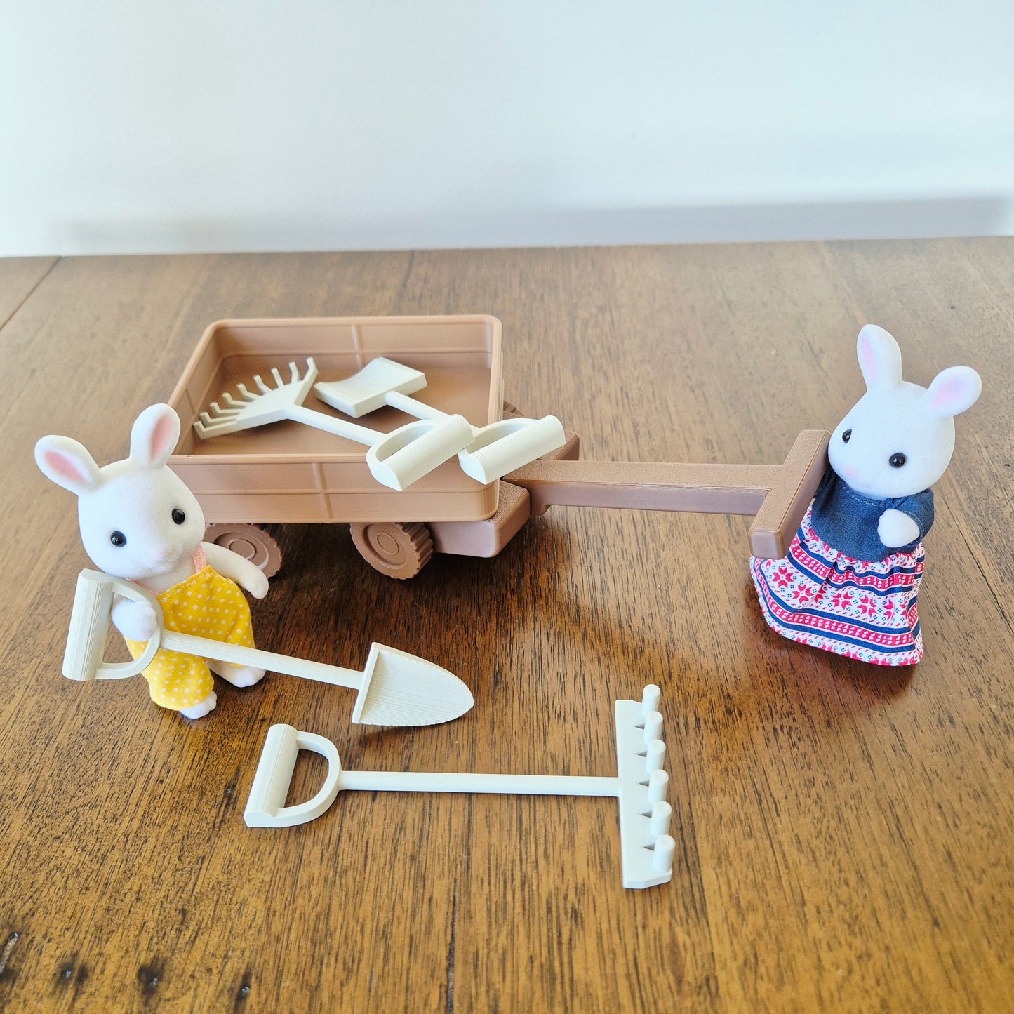 Gardening Mini Tool Set of 4 pieces for imaginary and sensory play Sylvanian Families accessories