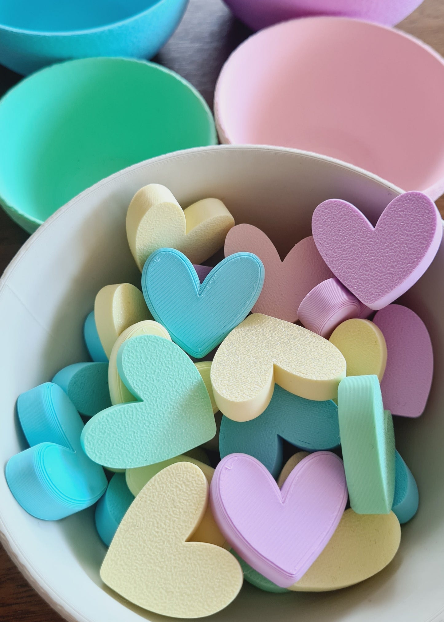 Heart counters 10pcs