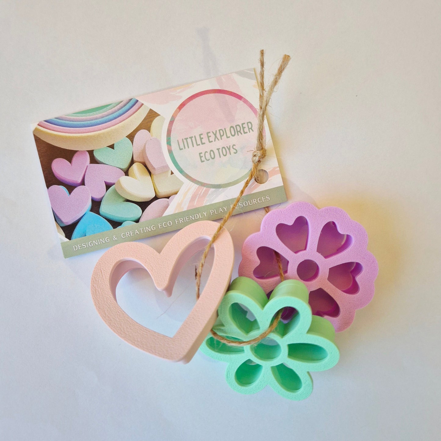 Cute Trio of Eco Mini Cutters - Flowers and Heart