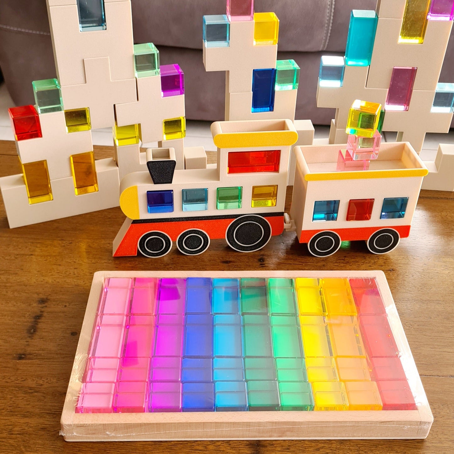 Lucite blocks 40 pcs (20 cube and 20 rectangle)
