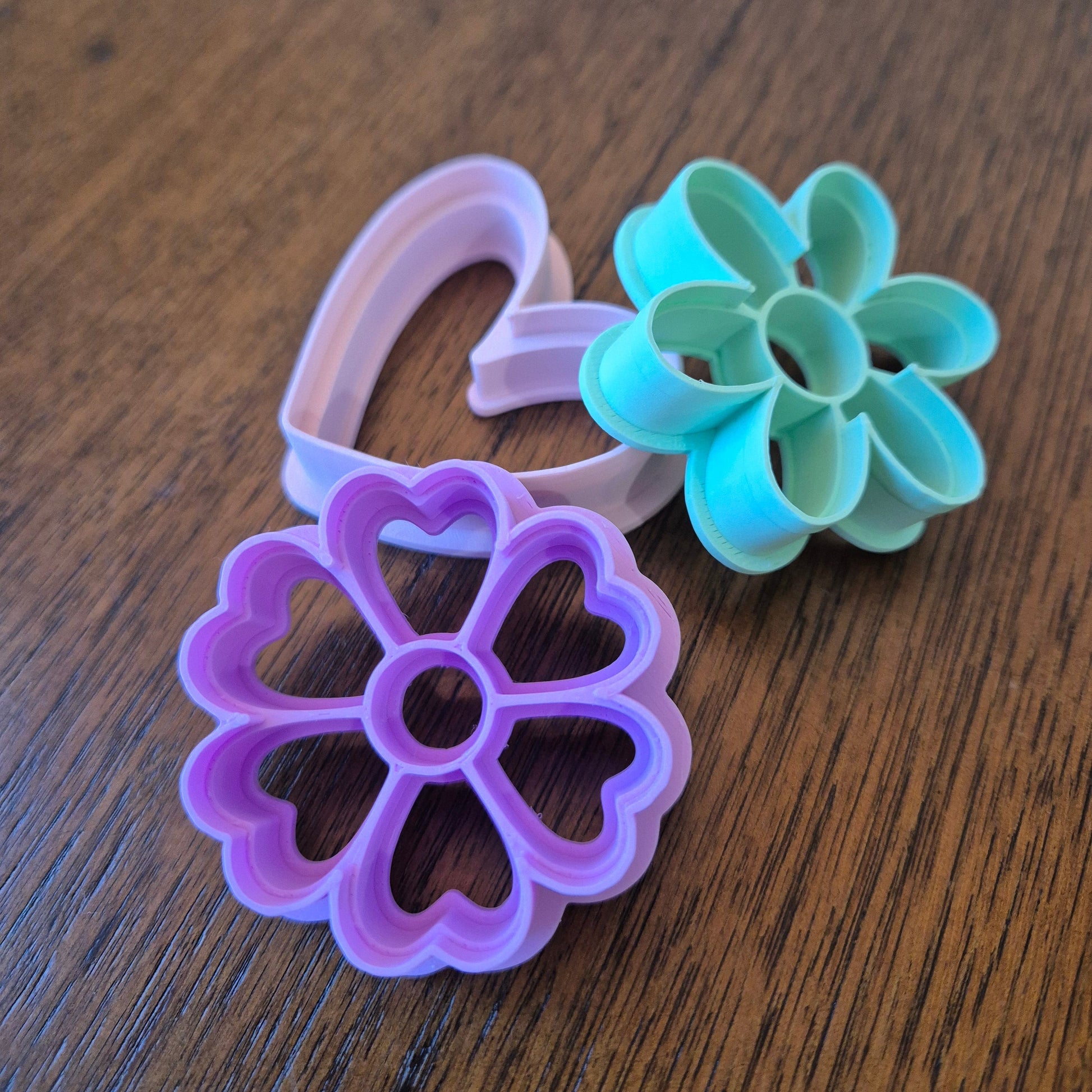 Cute Trio of Eco Mini Cutters - Flowers and Heart