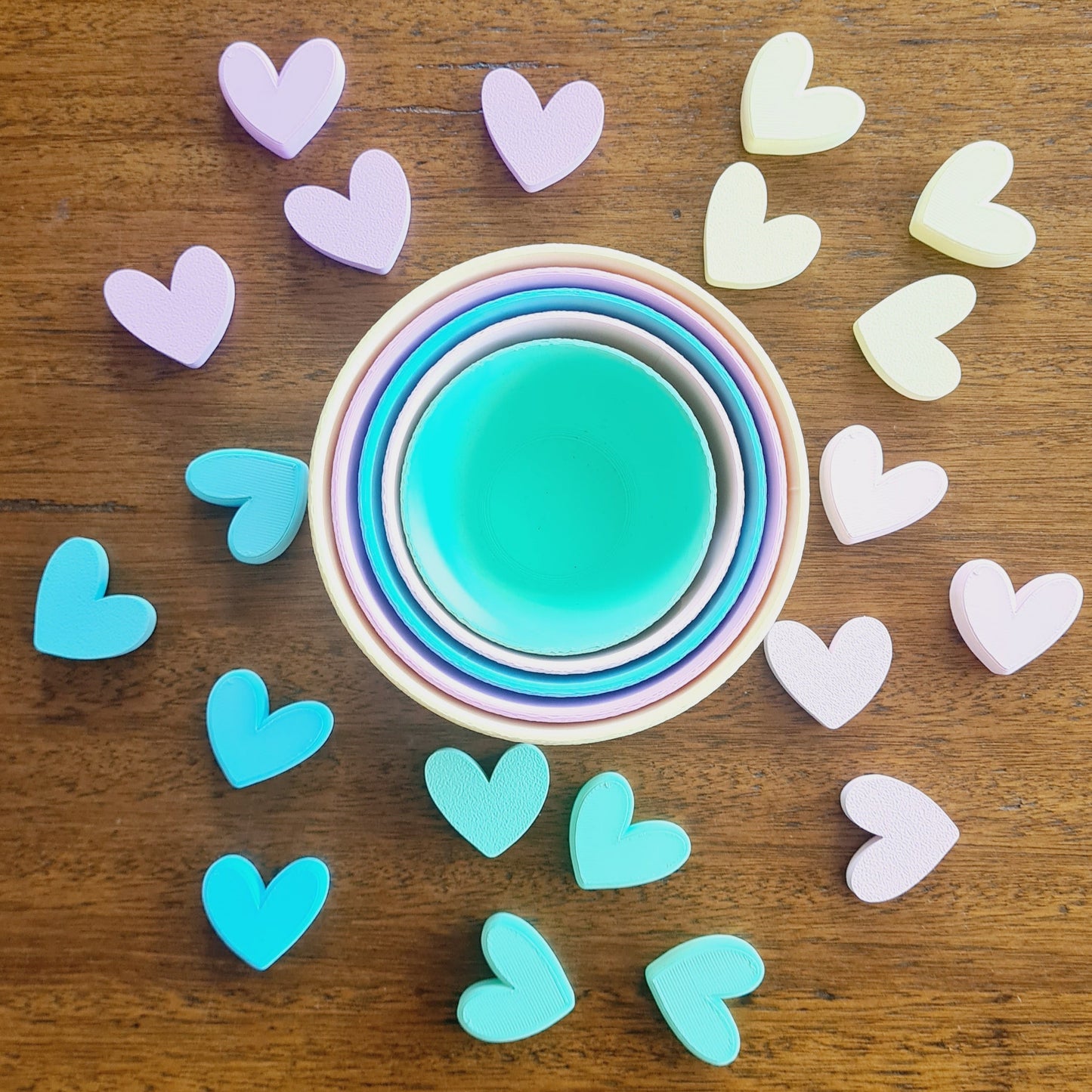 Heart counters 10pcs
