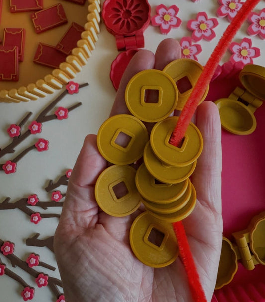 Golden coin counters 10pcs - Chinese New Year